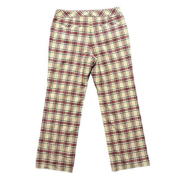 VTG TOMMY HILFIGER Wool Blend Wide Leg Plaid Trouser Pants  90s Y2K  SZ 12 - Picture 5 of 10